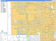 Pembroke Pines  Wall Map Basic Style